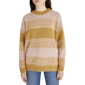 Madewell Otis Space Dye Striped Alpaca Blend Sweater Size S